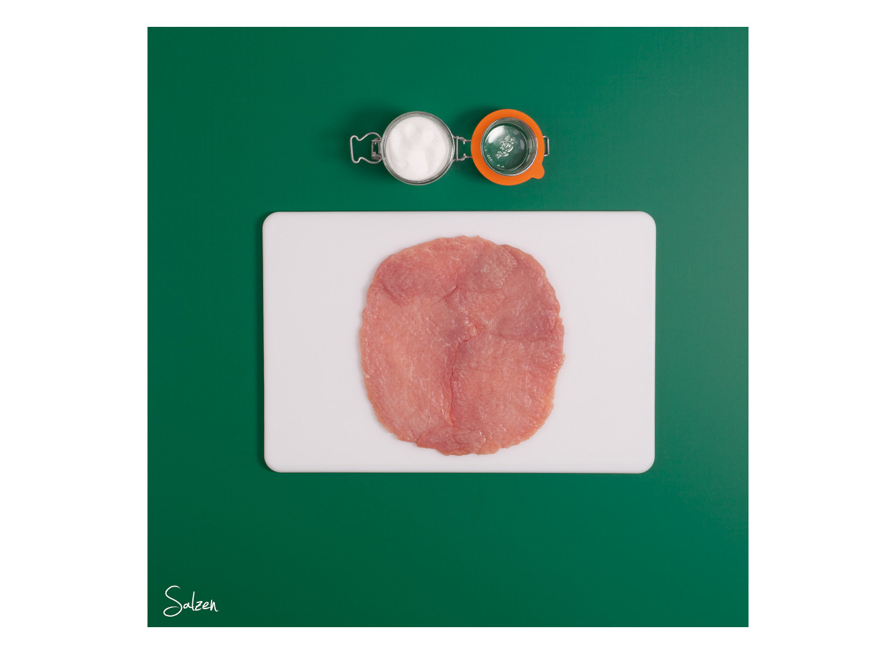 Figlmüller Schnitzel Zubereitung: Salzen