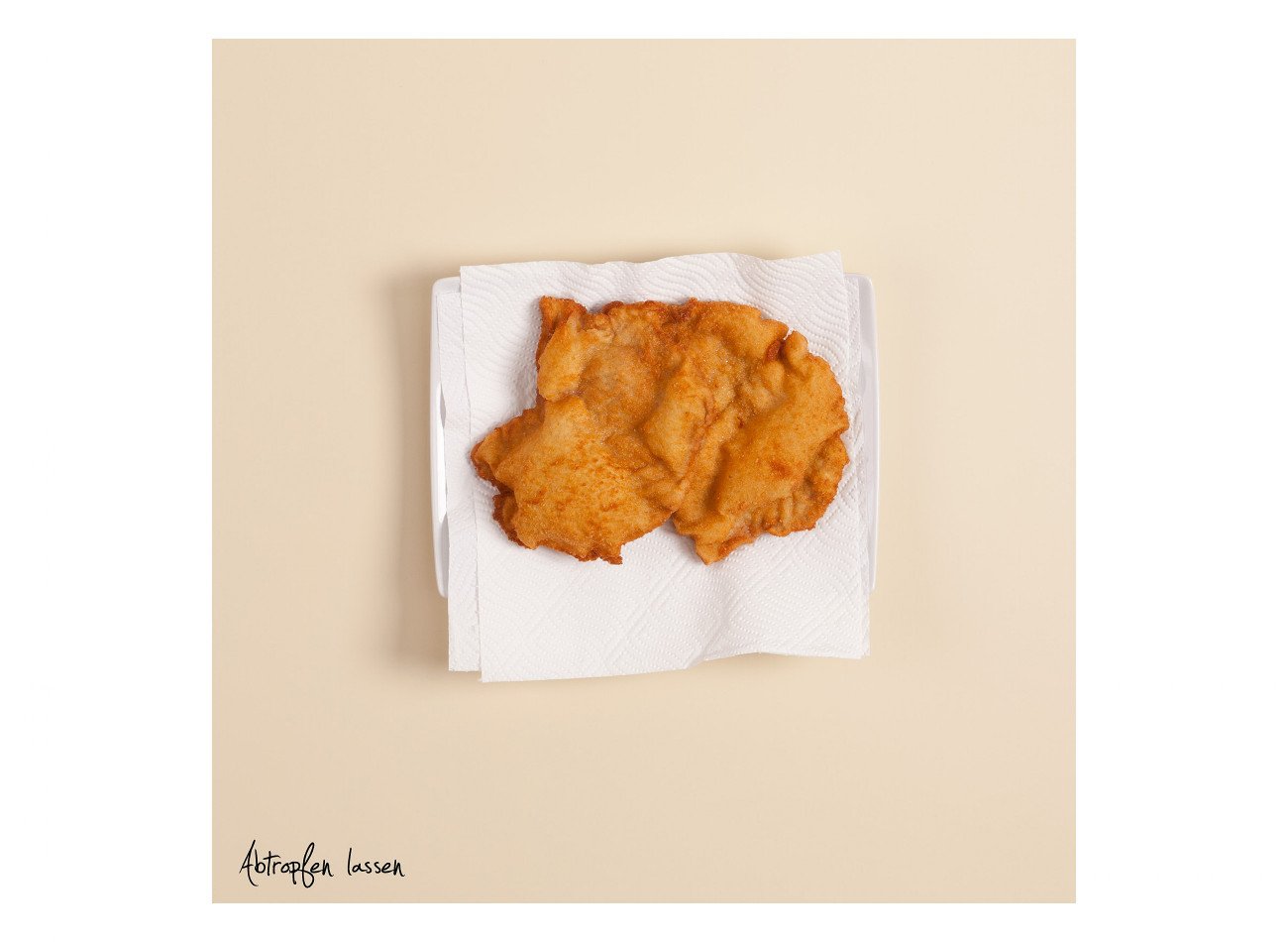 Wiener Schnitzel Zubereitung: Abtropfen lassen