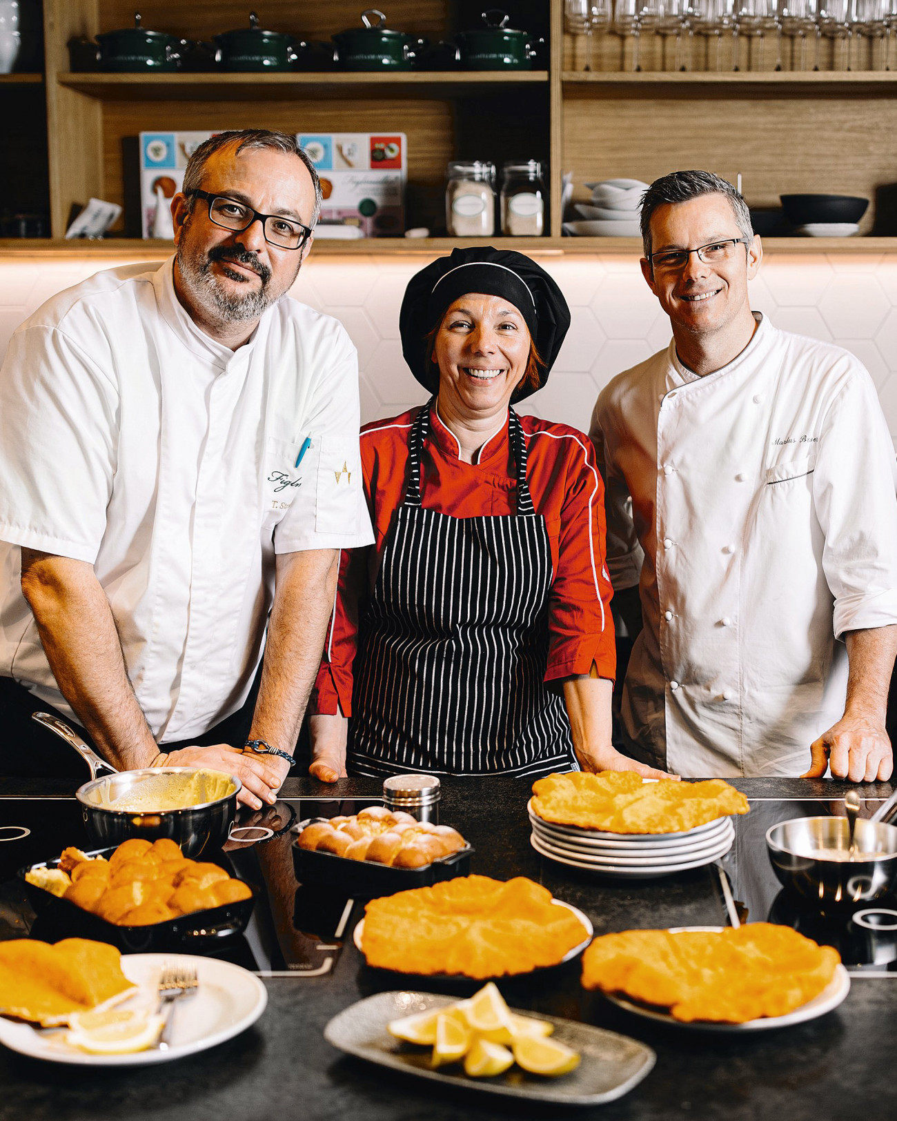 Schnitzel Akademie: Köche und Teilnehmer
