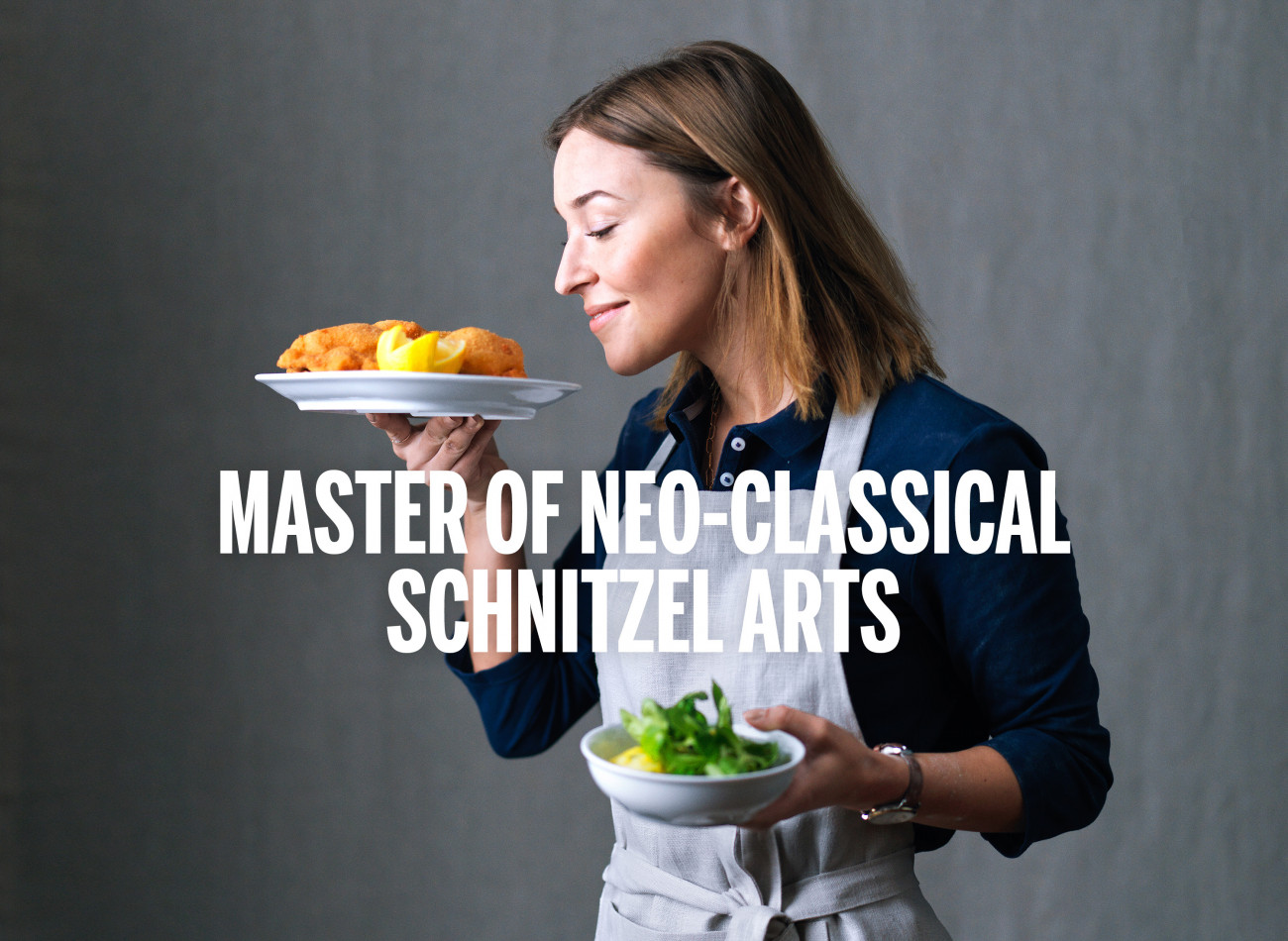 Schnitzel Akademie Slideshow Bild mit der Aufschrift 